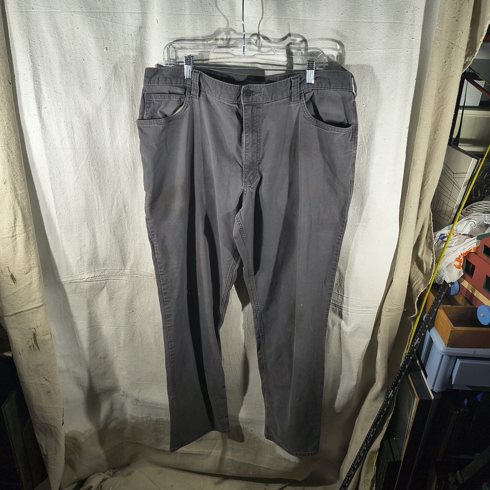 Carhartt Men's Size 40" X 34" Gray Relaxed Fit Moleskin Distressed Work Pants - Picture 2 of 10